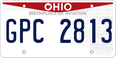 OH license plate GPC2813
