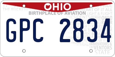 OH license plate GPC2834