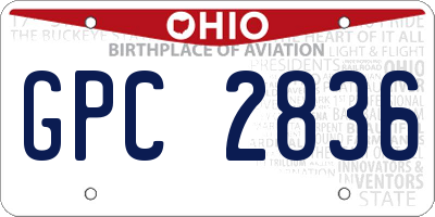 OH license plate GPC2836