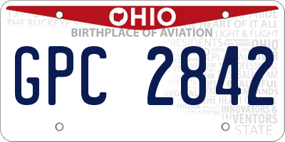 OH license plate GPC2842