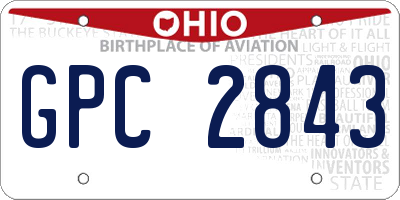 OH license plate GPC2843