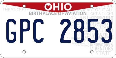 OH license plate GPC2853