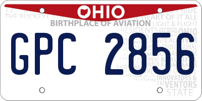 OH license plate GPC2856