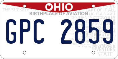 OH license plate GPC2859