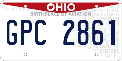 OH license plate GPC2861