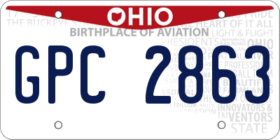 OH license plate GPC2863