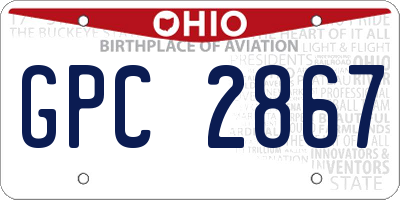 OH license plate GPC2867