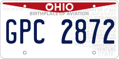 OH license plate GPC2872