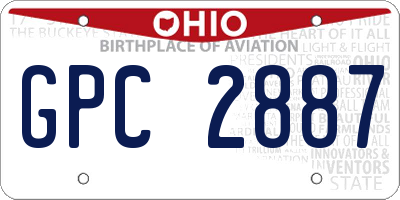 OH license plate GPC2887