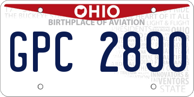 OH license plate GPC2890