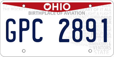 OH license plate GPC2891
