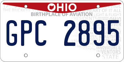 OH license plate GPC2895