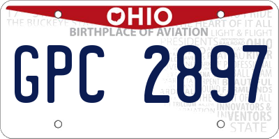 OH license plate GPC2897