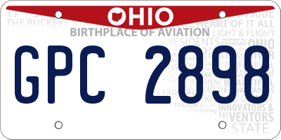 OH license plate GPC2898