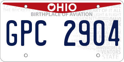 OH license plate GPC2904