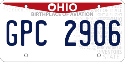 OH license plate GPC2906