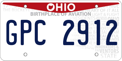 OH license plate GPC2912