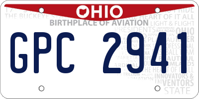 OH license plate GPC2941