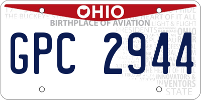OH license plate GPC2944