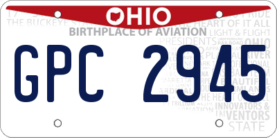 OH license plate GPC2945