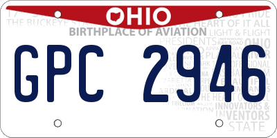 OH license plate GPC2946