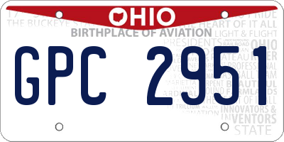 OH license plate GPC2951