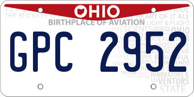 OH license plate GPC2952
