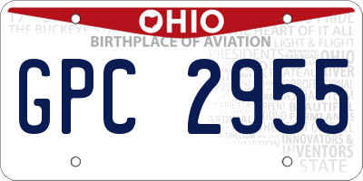 OH license plate GPC2955