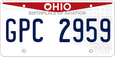 OH license plate GPC2959