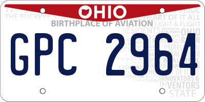 OH license plate GPC2964
