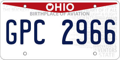 OH license plate GPC2966