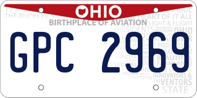 OH license plate GPC2969