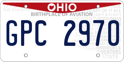 OH license plate GPC2970