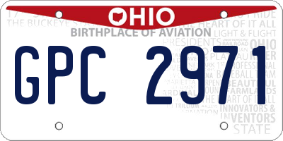 OH license plate GPC2971