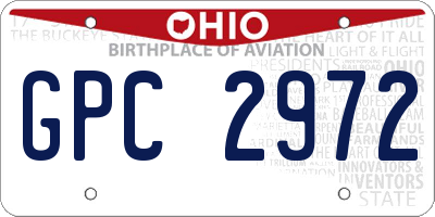 OH license plate GPC2972