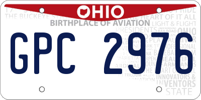 OH license plate GPC2976