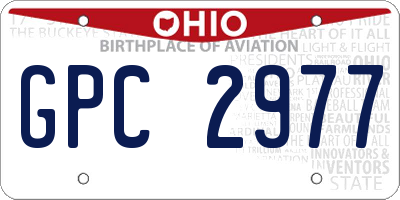 OH license plate GPC2977