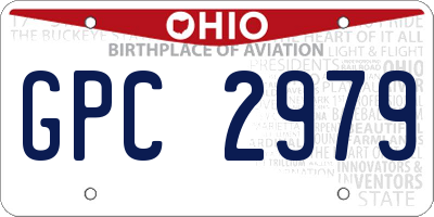 OH license plate GPC2979