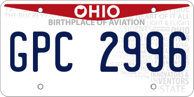 OH license plate GPC2996