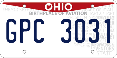 OH license plate GPC3031