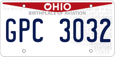 OH license plate GPC3032