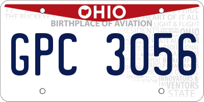 OH license plate GPC3056