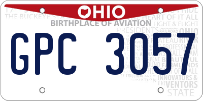 OH license plate GPC3057