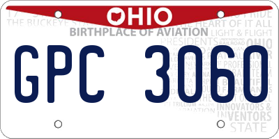OH license plate GPC3060