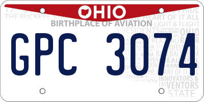 OH license plate GPC3074