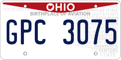 OH license plate GPC3075