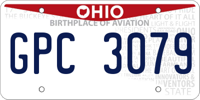 OH license plate GPC3079
