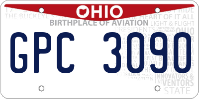 OH license plate GPC3090