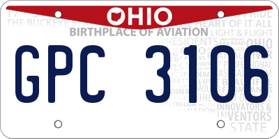 OH license plate GPC3106