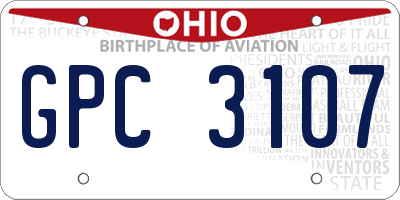 OH license plate GPC3107
